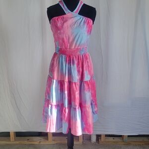 Grace Karin Pink and Blue Smocked Dress